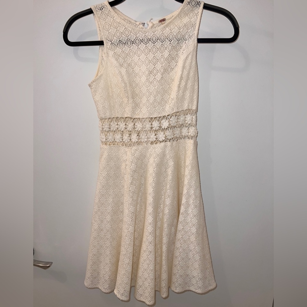 Free People White Flower Dress